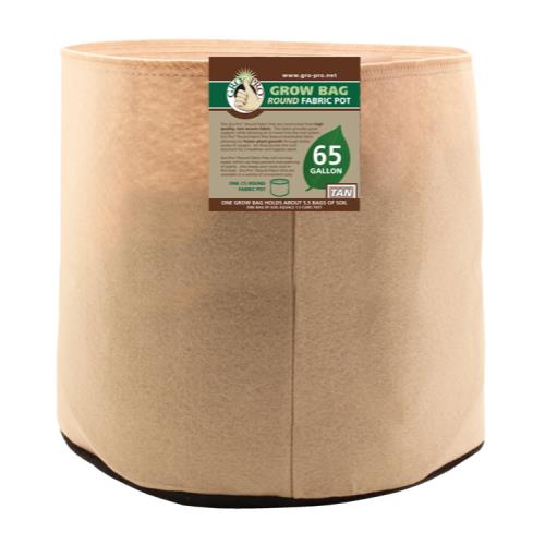 Gro Pro Premium Round Fabric Pot, 65 Gallon - Tan
